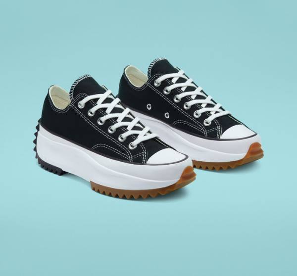 Tenisi Low Top Converse Run Star Hike Platforma Negrii Albi | CV-931FKU