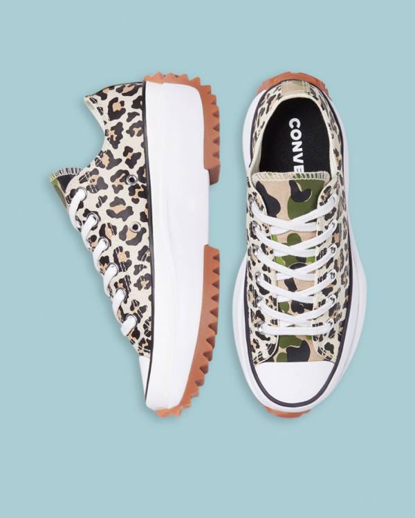 Tenisi Low Top Converse Run Star Hike Wild Archive Leopard | CV-658DXP