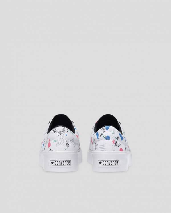 Tenisi Low Top Converse Skid Grip 80s Archive Print Albi | CV-758MZS