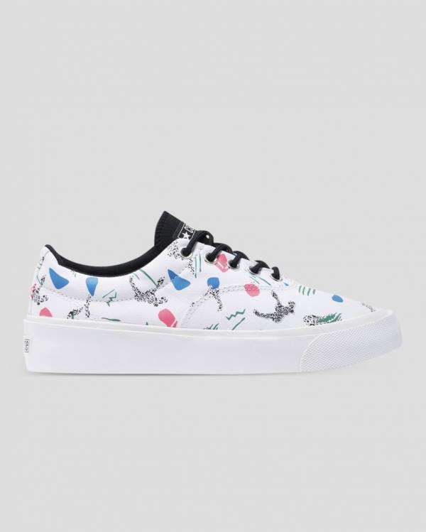 Tenisi Low Top Converse Skid Grip 80s Archive Print Albi | CV-758MZS