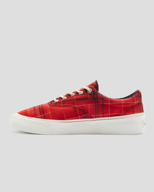 Tenisi Low Top Converse Skidgrip Twisted Plaid Rosii | CV-079PKA