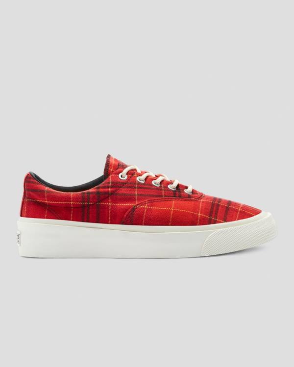 Tenisi Low Top Converse Skidgrip Twisted Plaid Rosii | CV-079PKA